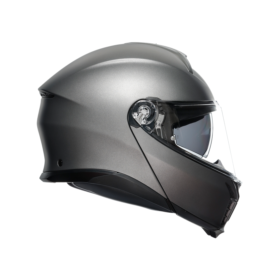 TOURMODULAR LUNA GREY MATT - MOTORBIKE FLIP UP HELMET E2206