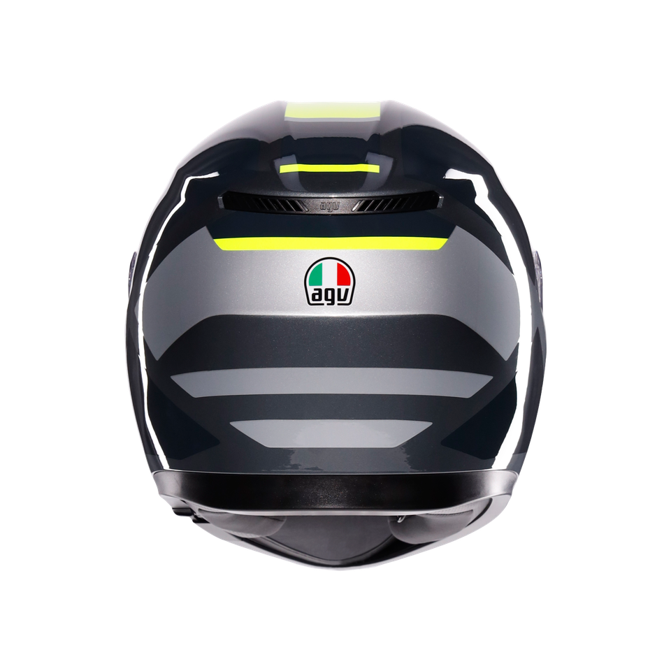 K3 SHADE GREY/YELLOW FLUO - MOTORBIKE FULL FACE HELMET E2206