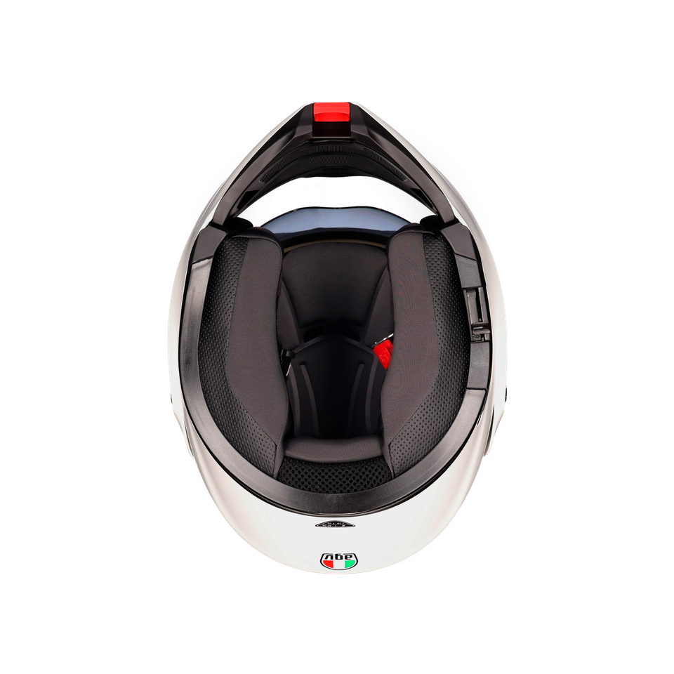 STREETMODULAR MONO MATT BLACK MATERIA WHITE - MOTORBIKE FLIP UP HELMET E2206