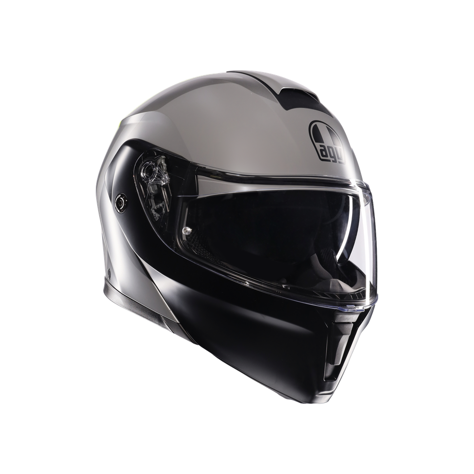 STREETMODULAR RESIA MATT GREY/BLACK/YEL FLUO - MOTORBIKE FLIP UP HELMET E2206