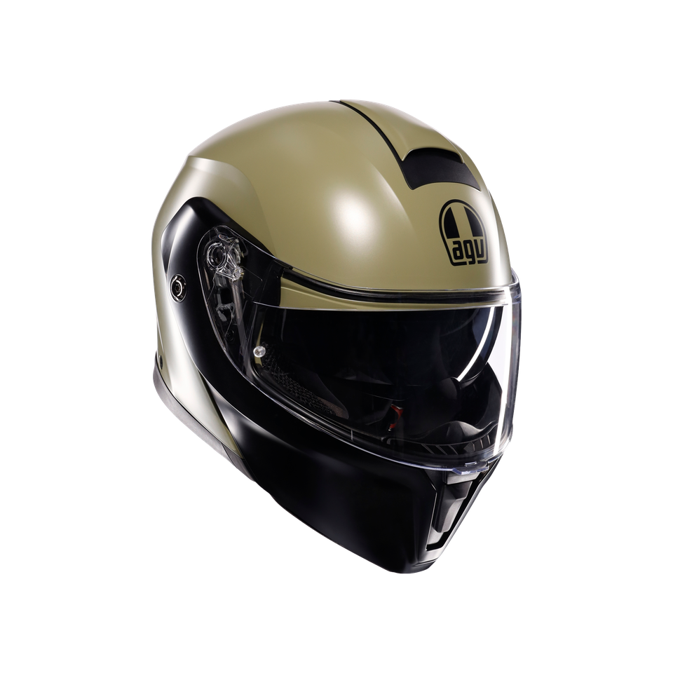 STREETMODULAR MONO MATT PASTELLO GREEN/BLACK - MOTORBIKE FLIP UP HELMET E2206