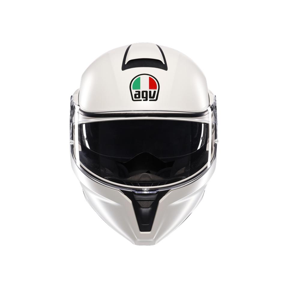 STREETMODULAR MONO MATT BLACK MATERIA WHITE - MOTORBIKE FLIP UP HELMET E2206