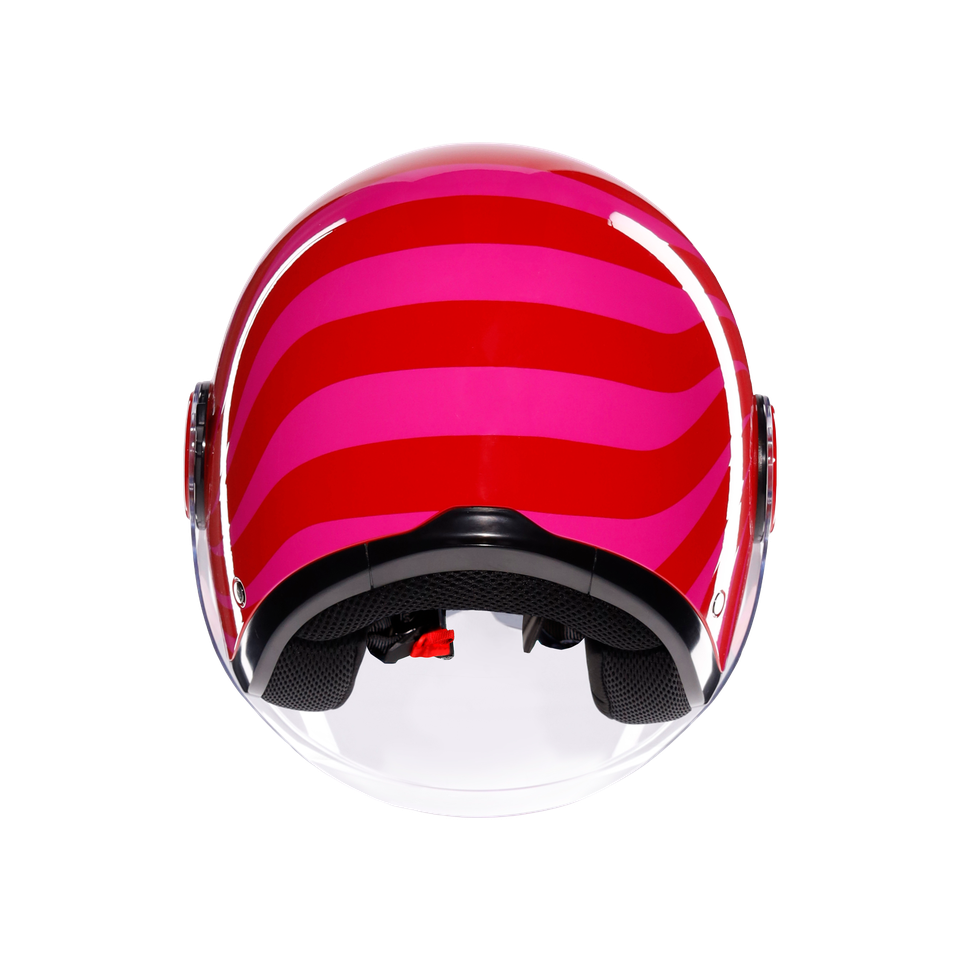 ETERES TROPEA RED/PINK - MOTORBIKE OPEN FACE HELMET E2206