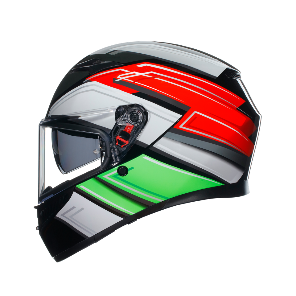 K3 WING BLACK/ITALY - MOTORBIKE FULL FACE HELMET E2206