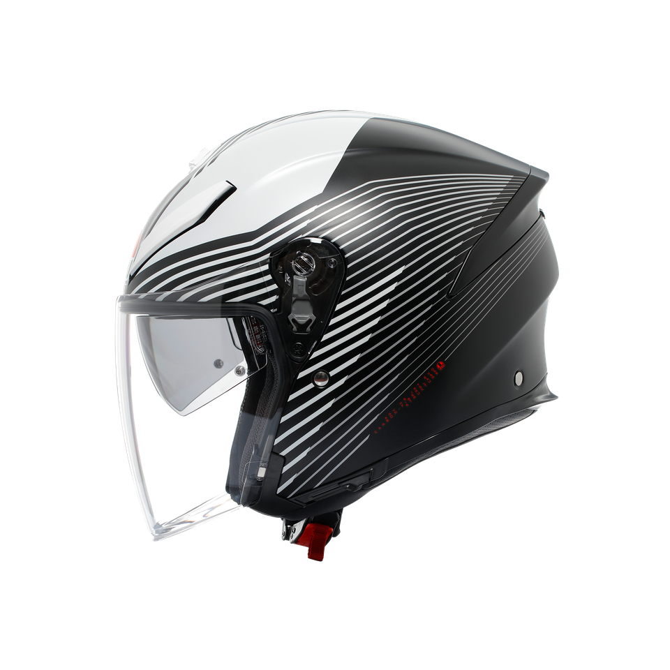 K5 JET EVO CONTROL MATT BLACK/WHITE - MOTORBIKE OPEN FACE HELMET E2206