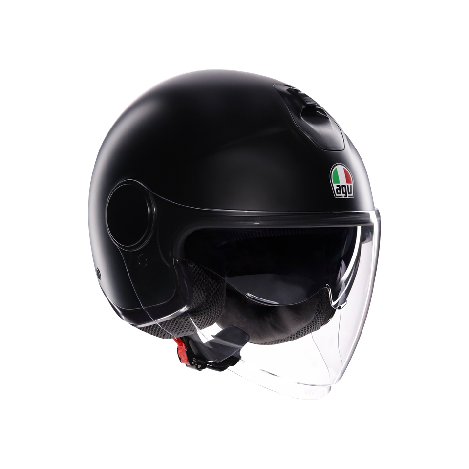 ETERES MONO MATT BLACK - MOTORBIKE OPEN FACE HELMET E2206