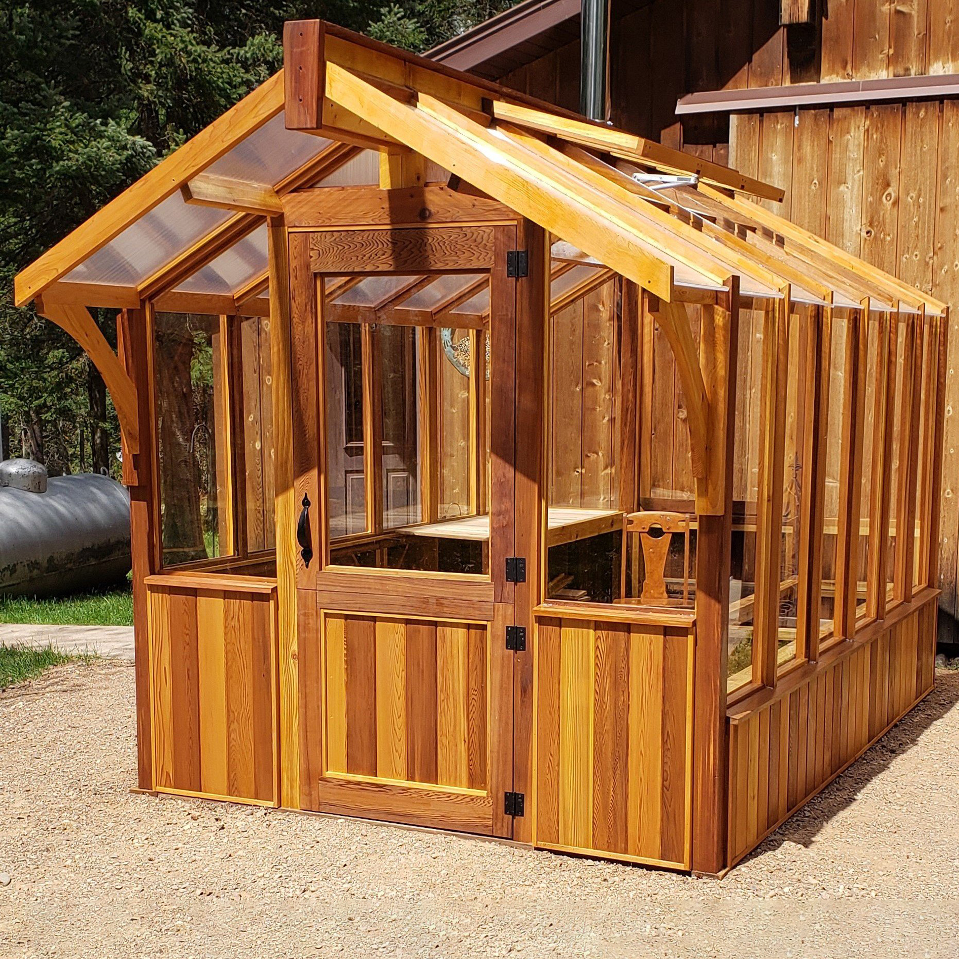 Western Red Cedar 8'x 12' Meridian Greenhouse