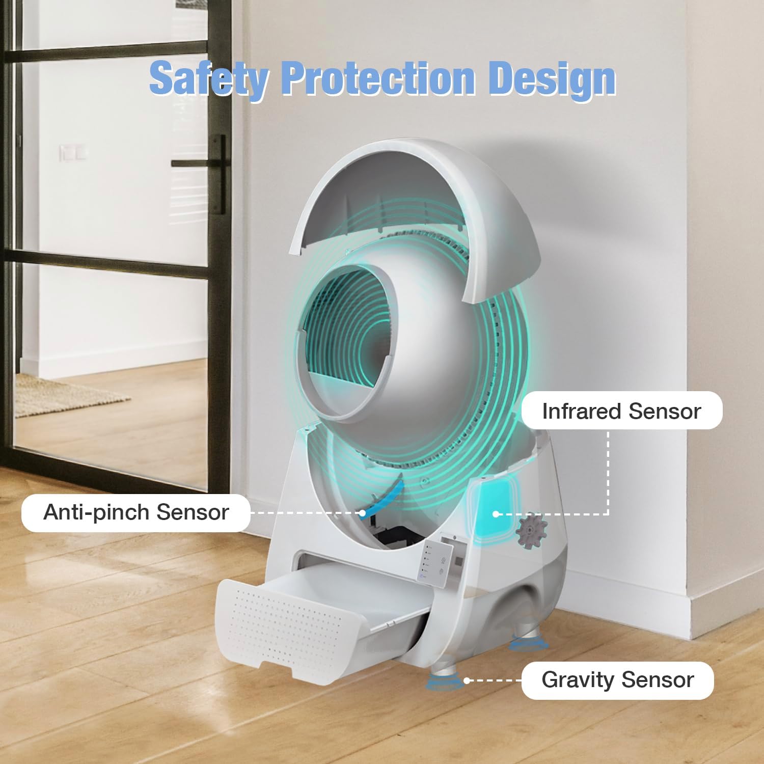 CATLINK Self Cleaning Cat Litter Box, Automatic Cat Litter Box, Double Odor Removal, Cat Litter Box for Cats from 3.5 pounds to 22 pounds (Young Version)