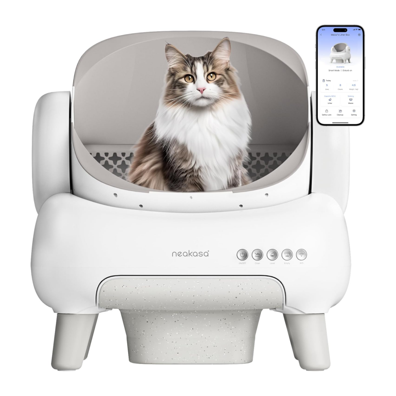 M1 Lite Open-Top Self Cleaning Cat Litter Box, Automatic Cat Litter Box with APP Control, Safety Protection, 1 Roll Waste Bag