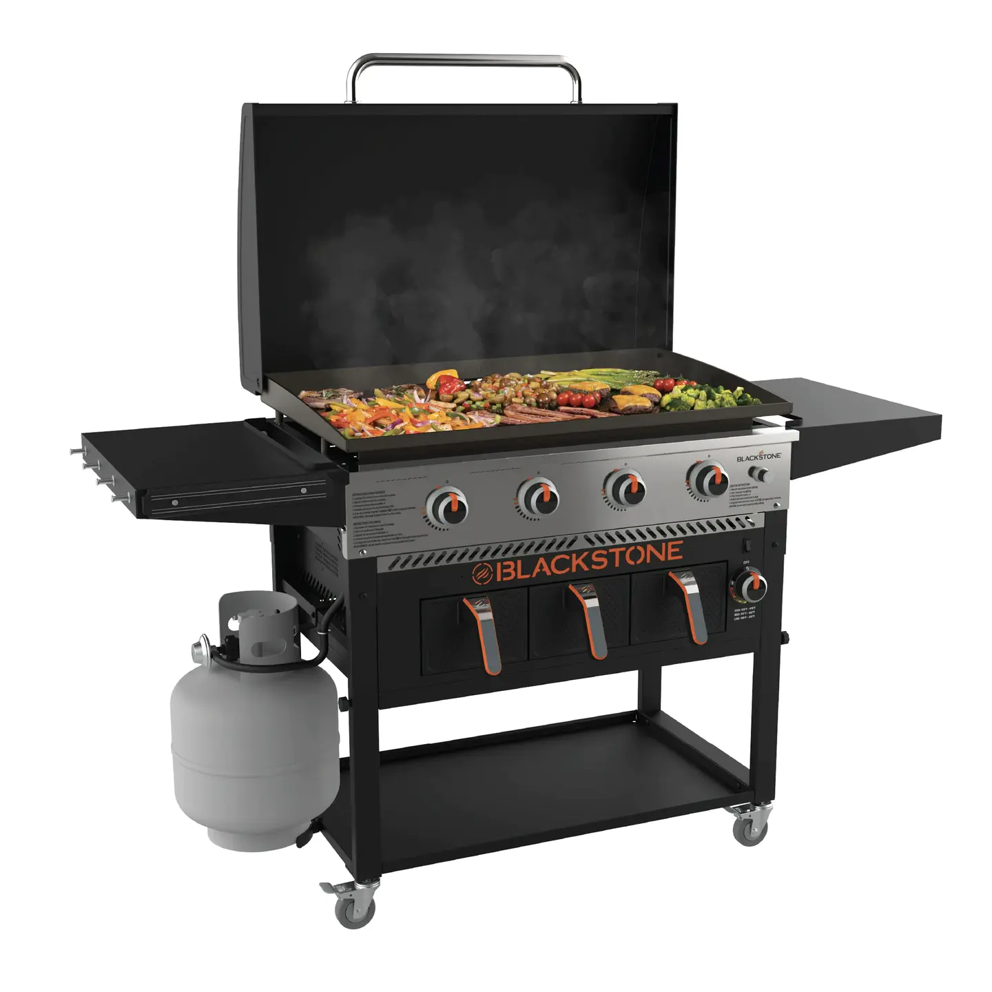 Blackstone 4-Burner 36" Propane Outdoor Griddle with Air Fryer and Hood