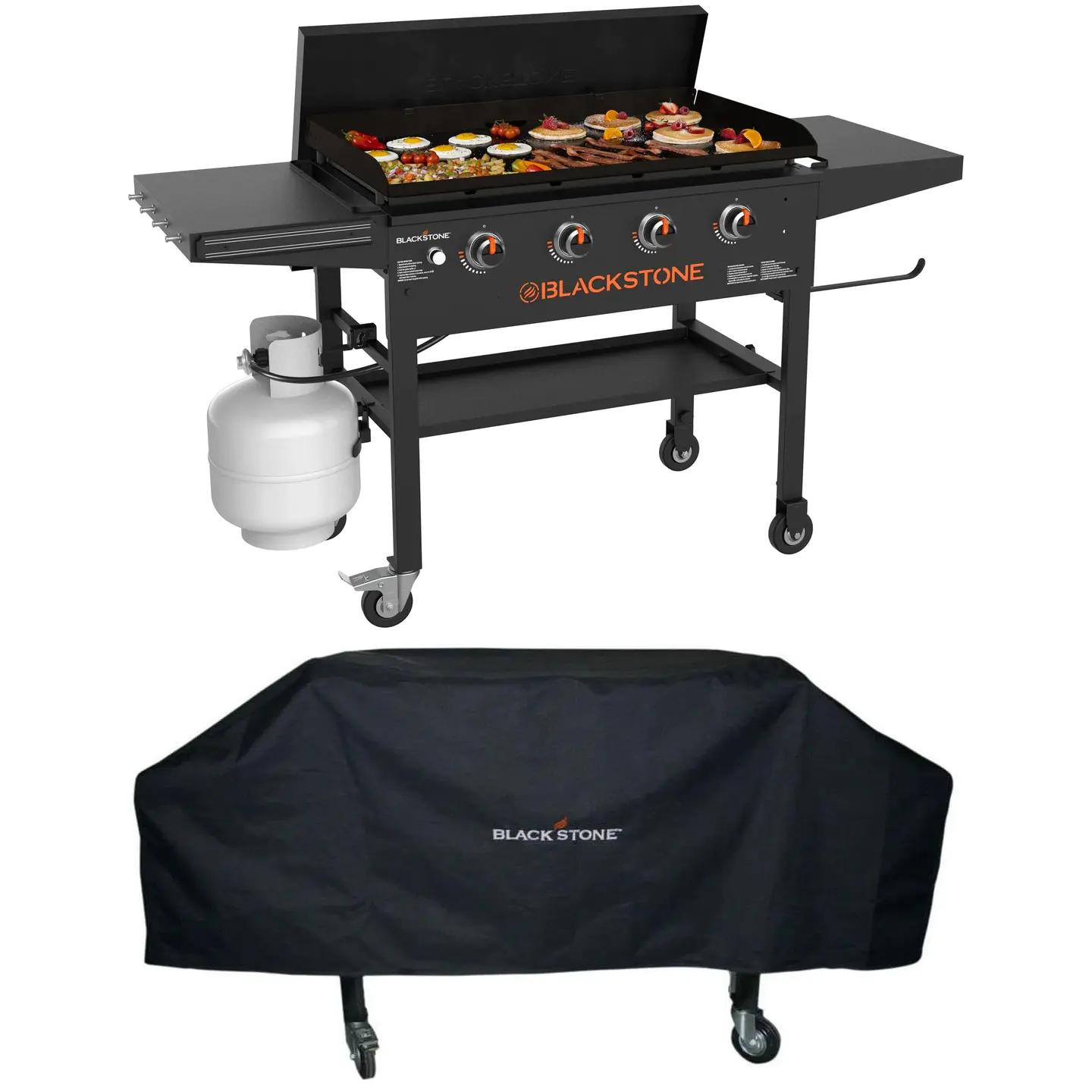 Blackstone 4-Burner 36" Propane Outdoor Griddle with Air Fryer and Hood