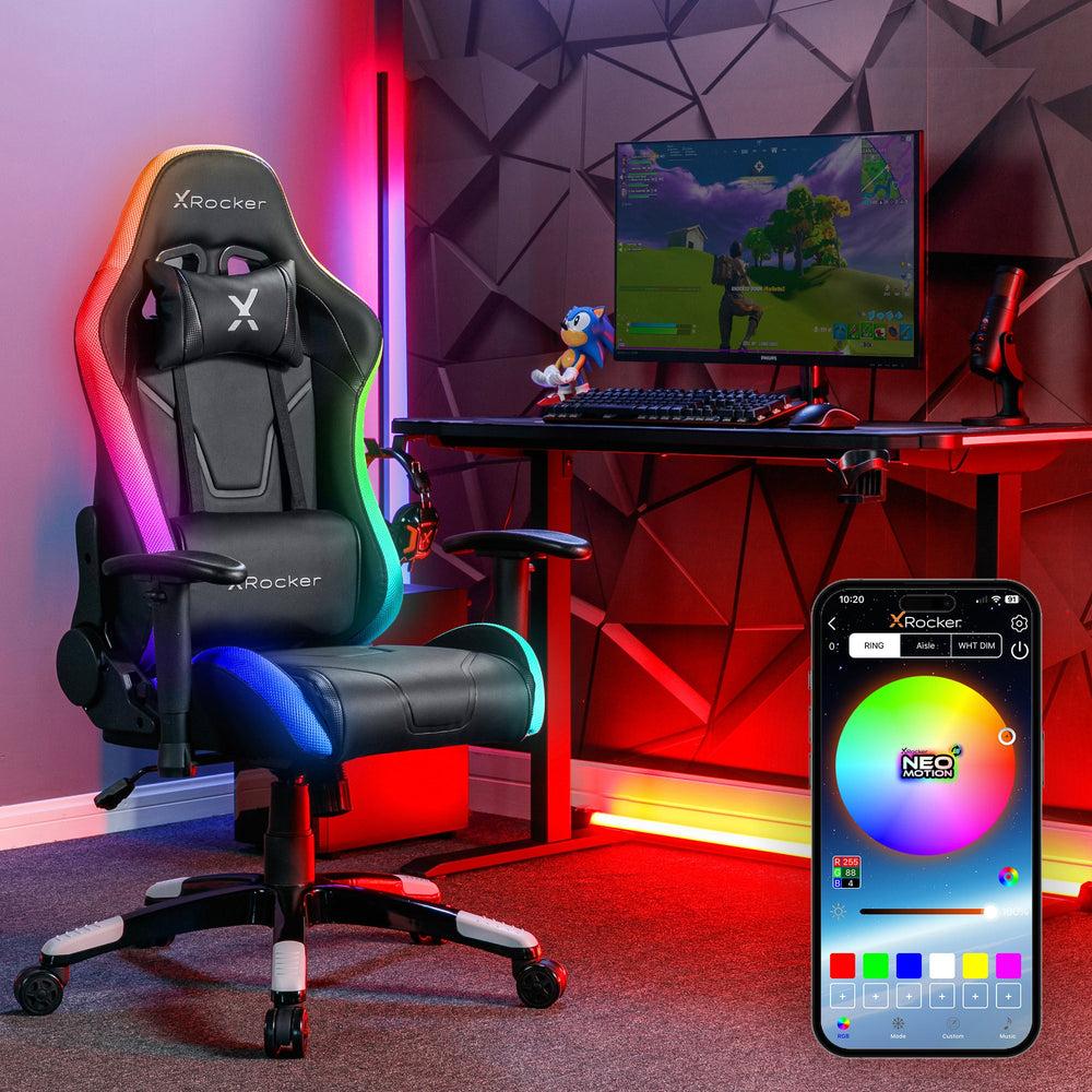 XROCKER AGILITY JUNIOR PC OFFICE GAMING CHAIR - RGB