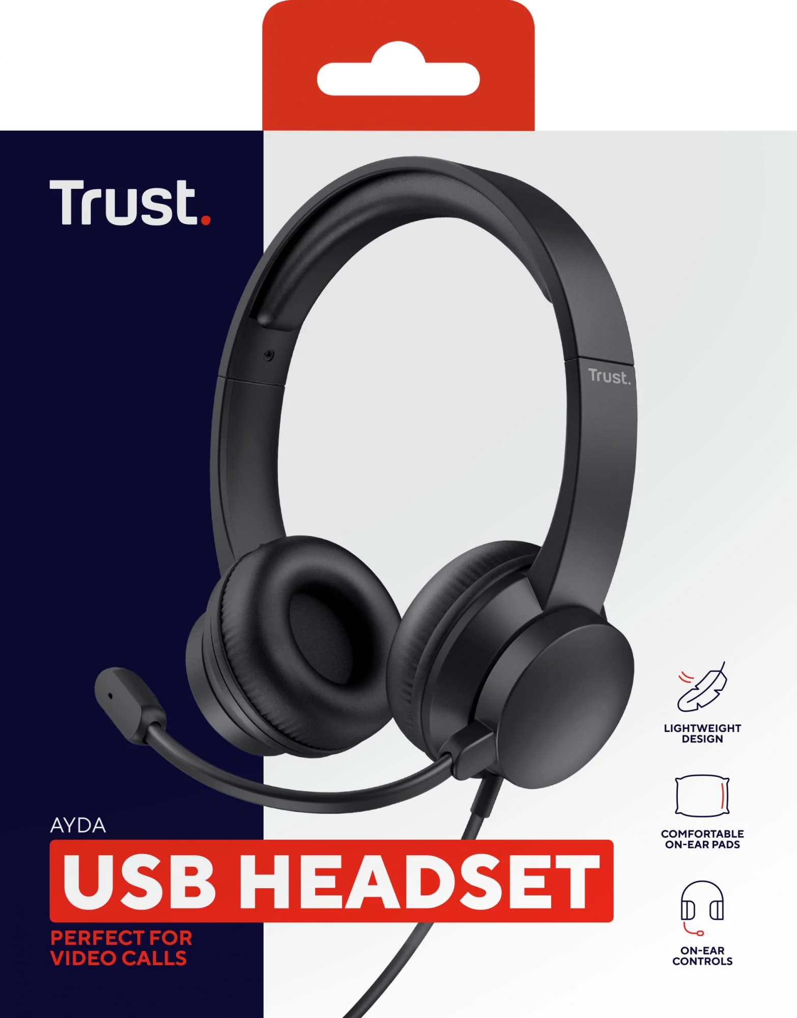 TRUST AYDA USB PC HEADSET - SORT