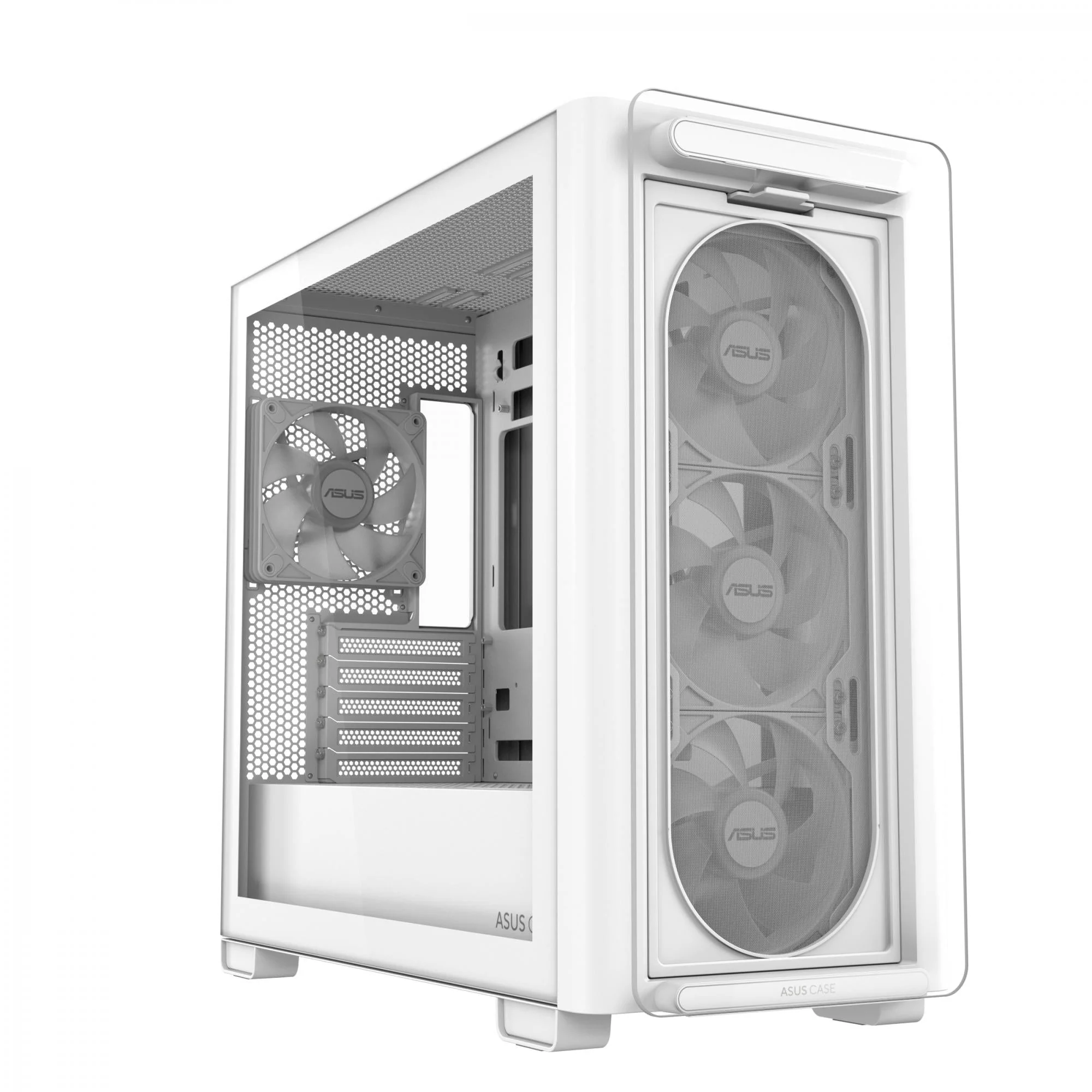 ASUS A23 PLUS Tempered Glass ARGB mATX Case - White